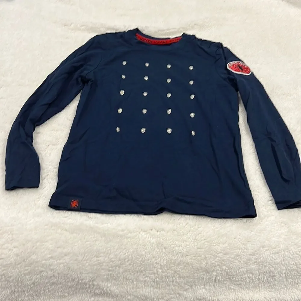 Spider-Man blue shirt, size 10–12